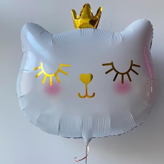 Шар «Принцесса Кошечка», цвет белый