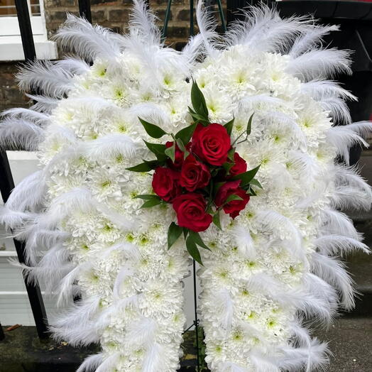 Wings Funeral Arrangement 24"  Tall