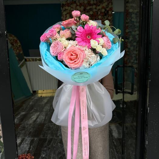 Pink and Blue Bouquet