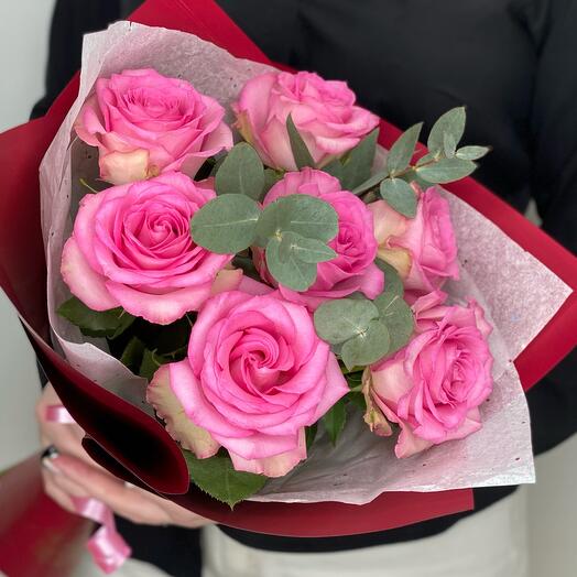 Букет розовые розы 💞