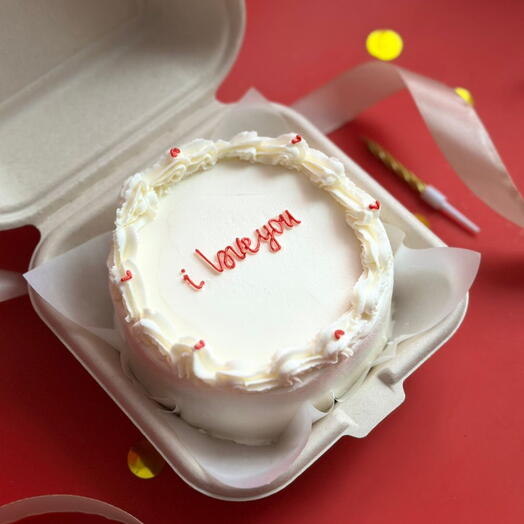Бенто торт i love you (любая надпись на торте)