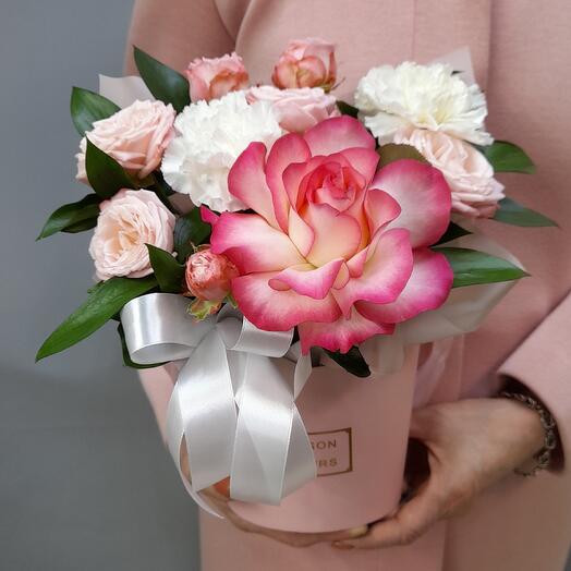 A box with a French rose