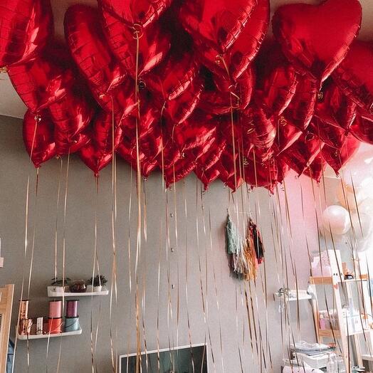 Red heart foil