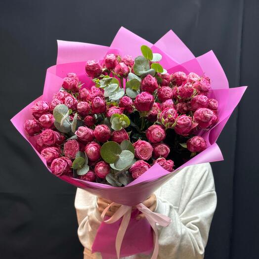 Кустовые пионовидные розы 🌸