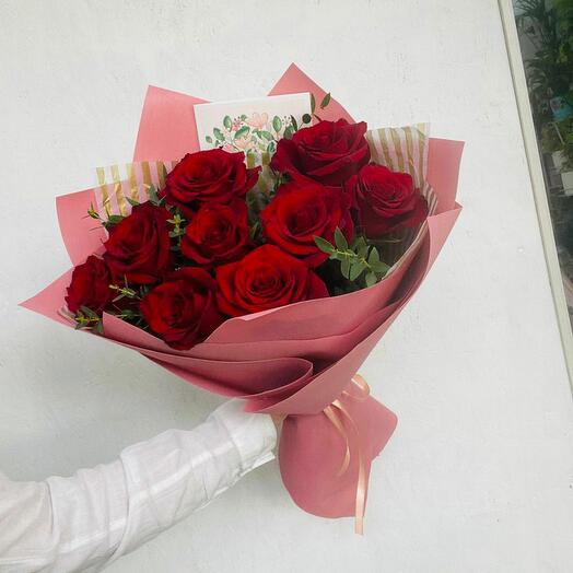 9 rosas de terciopelo