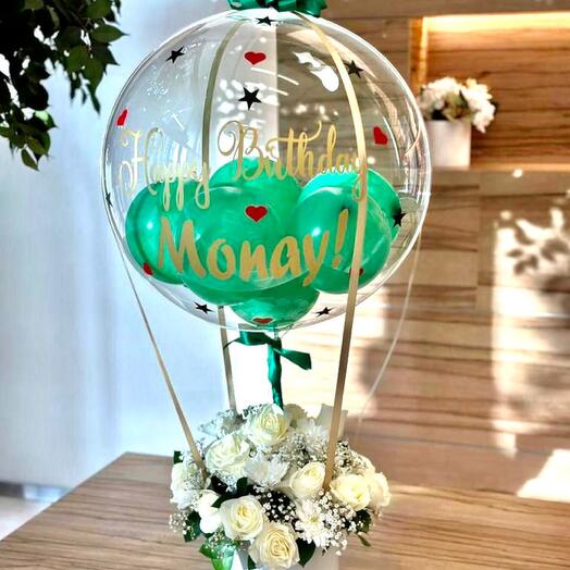 Customized  Baloon With Flower