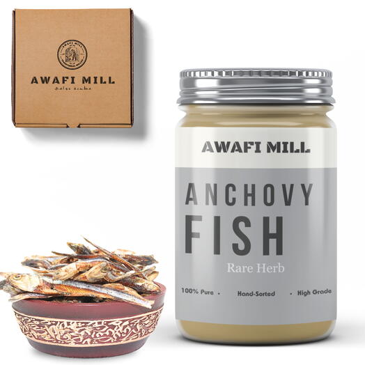 AWAFI MILL Dry Anchovy Fish | Nethali - Bottle of 100 Gram