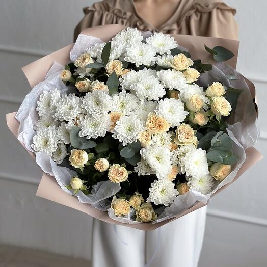 💐 Хризантемы и розы (Р649)
