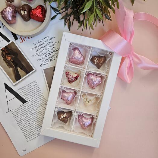 Конфеты ассорти сердечки для девушки, супруги, мамы, 14 февраля