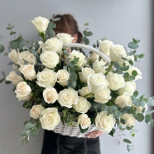 🔥Корзина из 51 роз