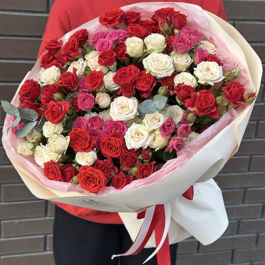 Микс из кустовых роз