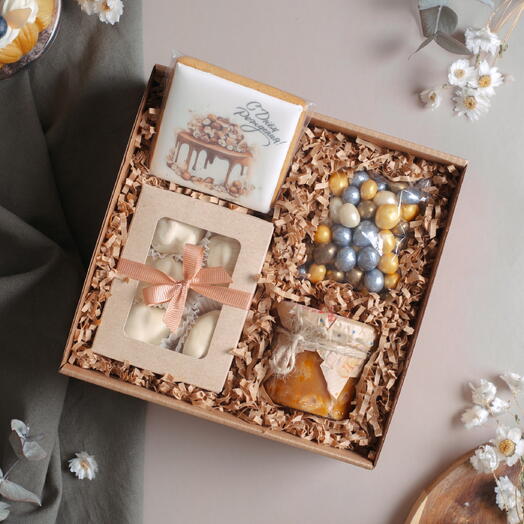 Подарочный набор «С днём рождения» на день рождения другу, подруге, коллеге, подарок на день рождения жене, мужу