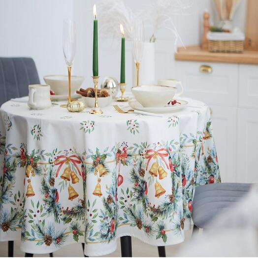 Скатерть на стол Этель Christmas Bells d220 см