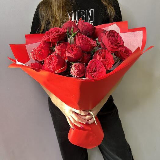 Ramo de rosas peonías de Red piano