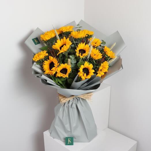 15 Premium Sunflower Bouquet