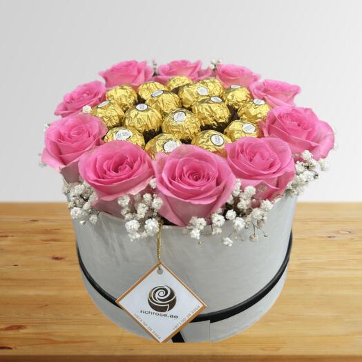 Peaceful Birthday - Roses   Rocher Ferrero box