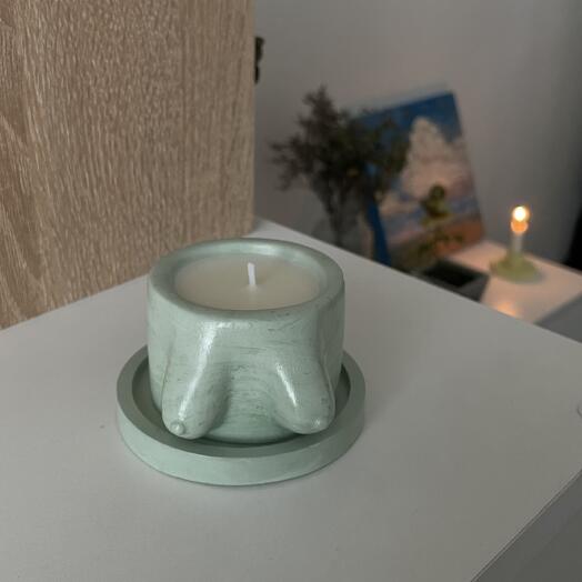 Свеча с ароматом «сибирская облепиха» ·K10·