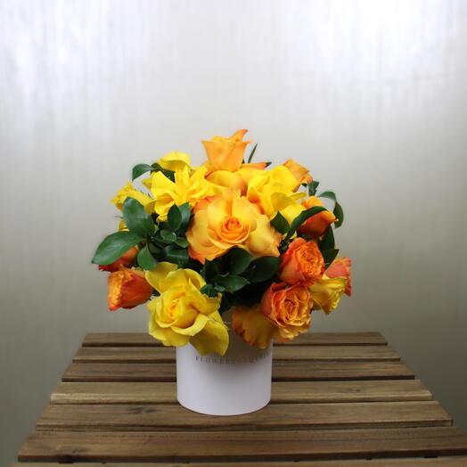 Yellow Orange Rose Box