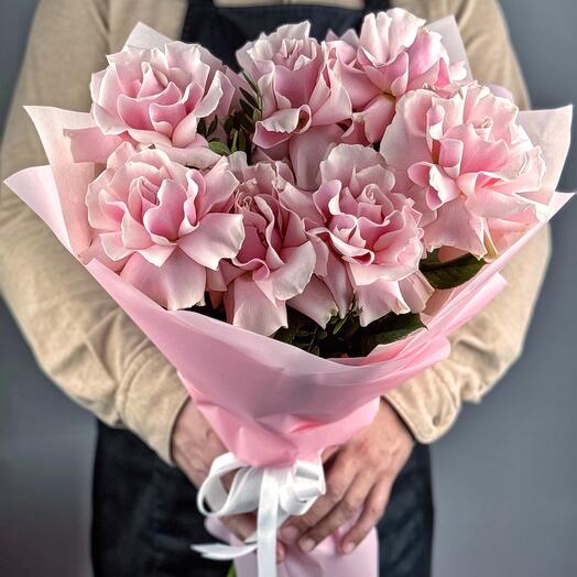 Bouquet of delicate peony French roses