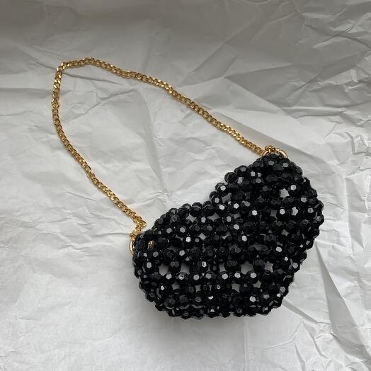 Чёрная сумка-сердце