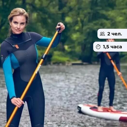 На одной волне. Прогулка  на сапсёрфе по Енисею