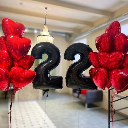 Набор шаров на 22 года