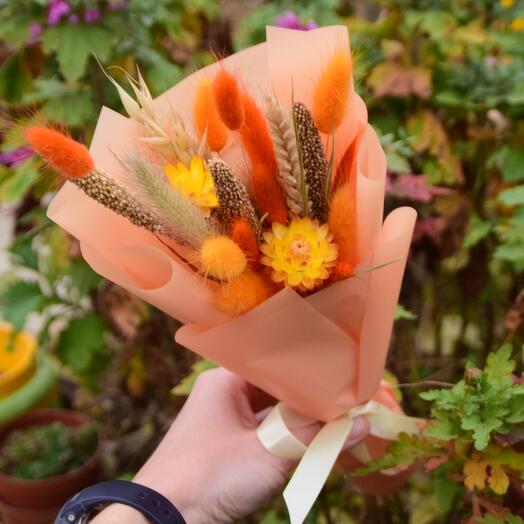 Букет-комплимент из сухоцветов Поцелуй солнца 💋