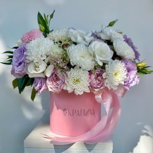 Цветы в коробке «Pink love»