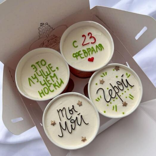 Торт в стакане (cake to go )4 шт