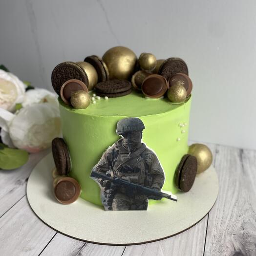 Мужской торт в военном стиле