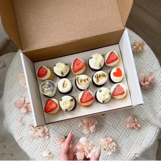 Juego de 15 cupcakes con impresión fotográfica