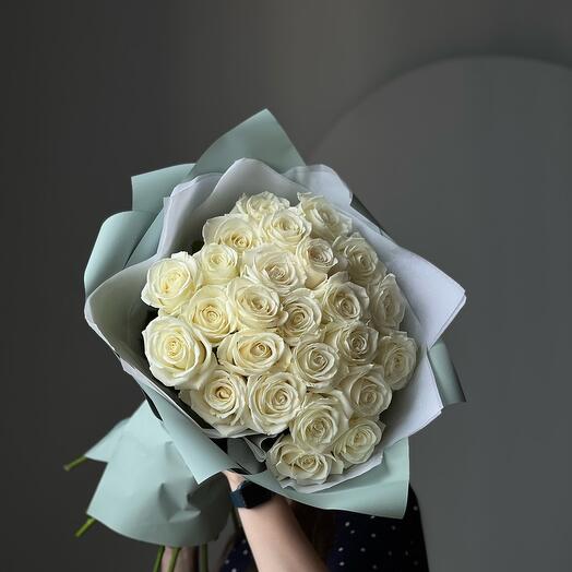 Monobloque de 25 rosas blancas 🤍