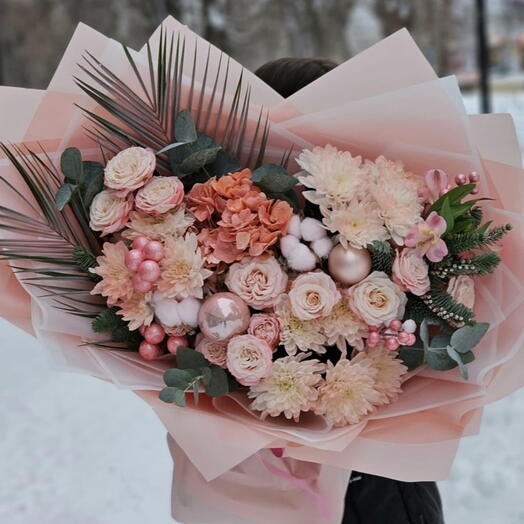 Букет xxl в розовых отенках