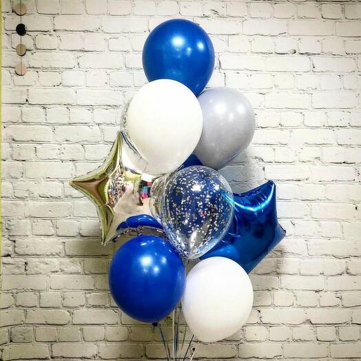 Helium balloons in fountain 88 (11 balloons)