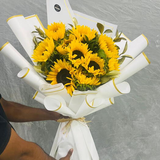 Sunflowers Beautifully Tied Bouquet