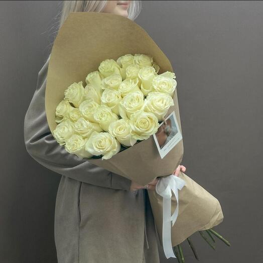 Розы белие 25 шт