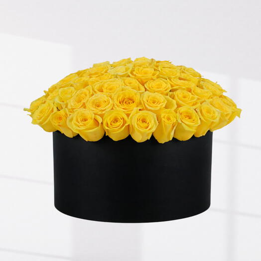 Yellow bloom box - March 8 ( 41 roses )