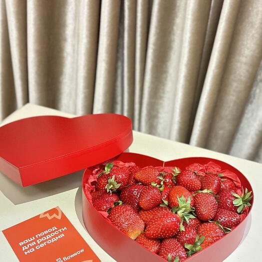 Букет из ягод в коробке ️😍Клубника без шоколада 🥰