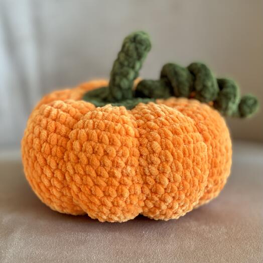 Тыква плюшевая интерьерная