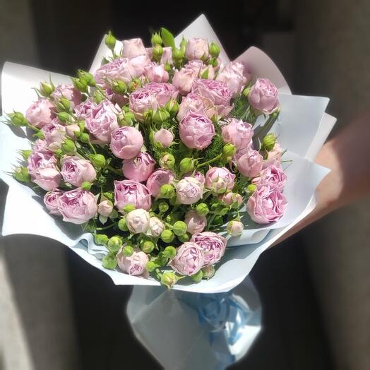 Ramo de rosas Peonías lavanda Burbujas