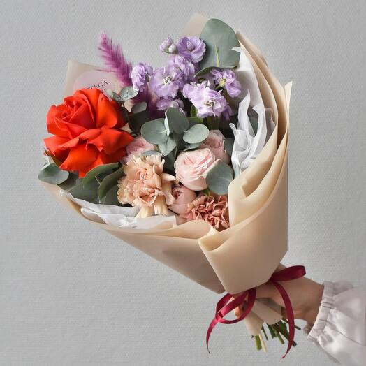 Авторский букет «Оливия» с французской розой | Букет 331 Bottega dei Fiori
