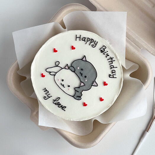 Pastel de Bento a su amado esposo, novio, esposa amada, niña de cumpleaños, aniversario