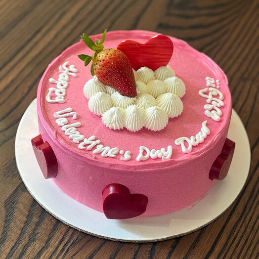 Red velvet spray cake with heart