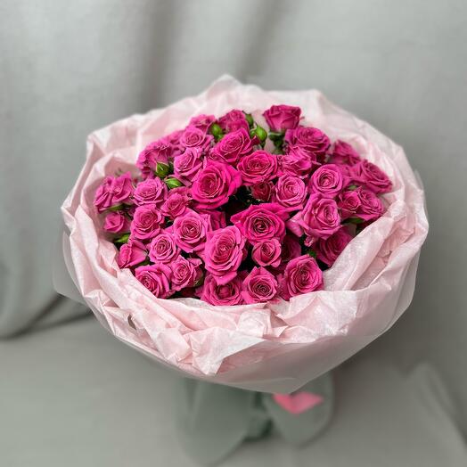 🎁+ Кустовые розы, 9 шт