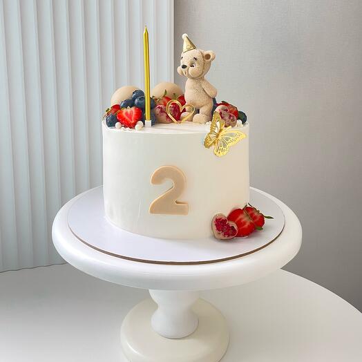 Детский торт с мишкой