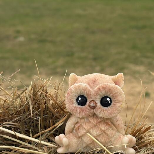 Сова из мыла (бежевая)