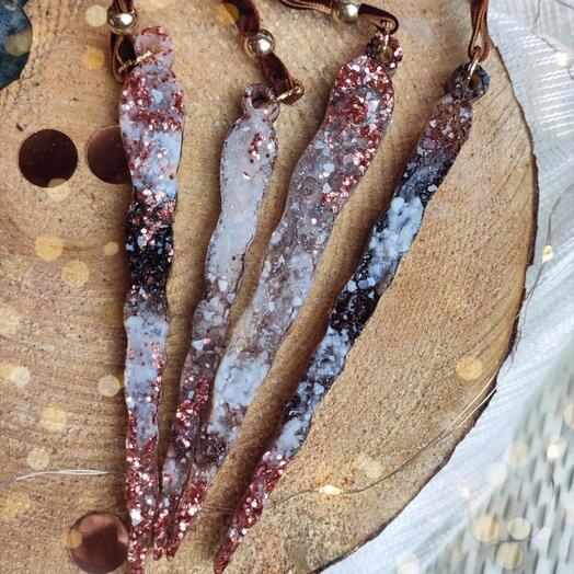 Елочные игрушки "Новогодние сосульки"