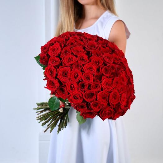 Ramo de 101 Rosas red Naomi (70 cm)