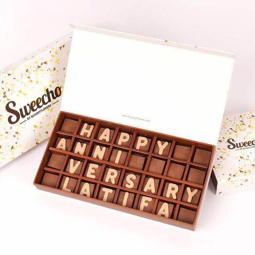 Customize Happy Anniversary Chocolates By Sweecho