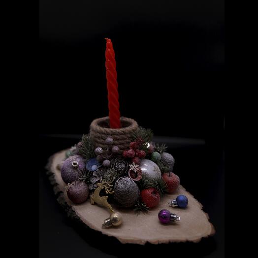 Новогодний подсвечник